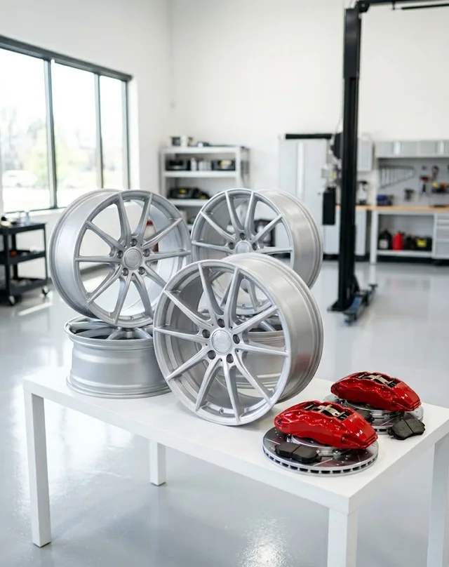 Powder-coated automotive components