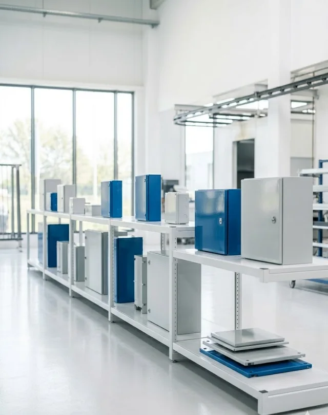 Coated industrial parts and enclosures